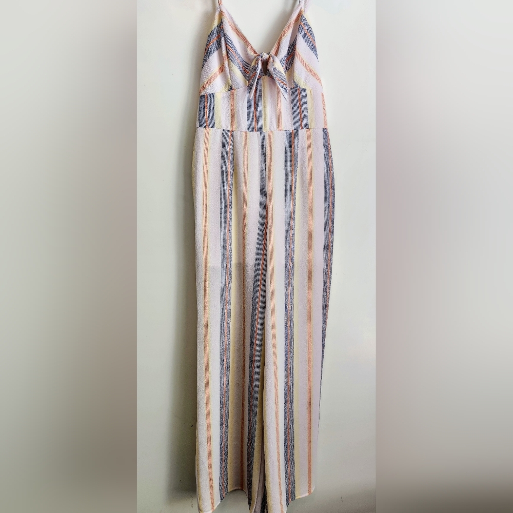 Womens Trixxi Wide Leg Sleeveless Striped Romper - Large